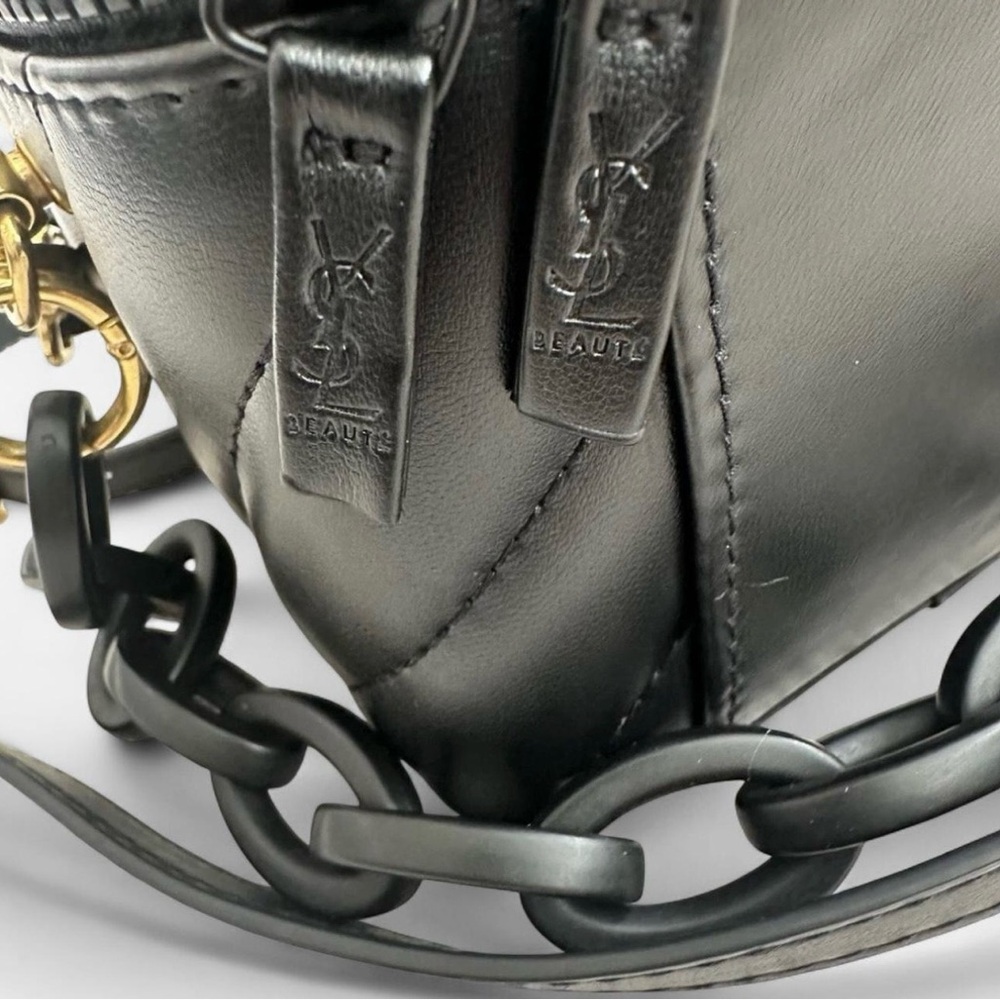 YSL BEAUTE Black Top Handle Vanity Case with Chain (GWP) - Picture 5 of 6